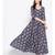 Blue Ajrak Print Long Dress