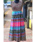 Multicoloured Animal Printed Designer Long Dress