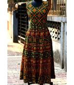 Multi-colored Animal Printed  Designer Long Dress