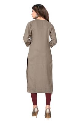Grey embroidered rayon ethnic-kurtis 2