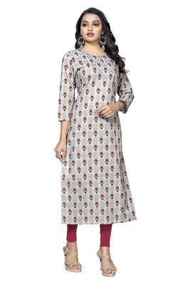 Multicolor printed cotton cotton-kurtis 1