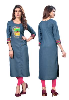 Multicolor printed cotton silk cotton-kurtis 5