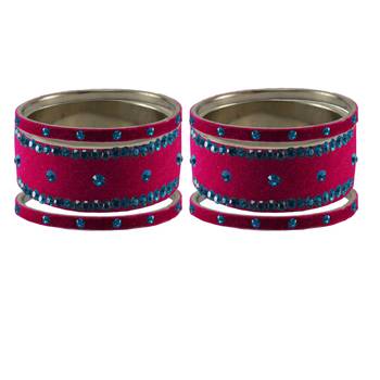 Rani Stone Stud Brass Bangle 2