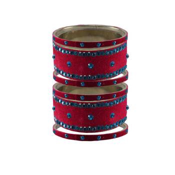 Rani Stone Stud Brass Bangle 1