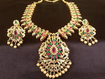 Multicolor cubic zirconia south-indian-jewellery 1