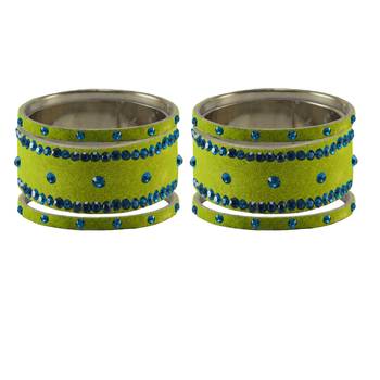 Parrot  Stone Stud Brass Bangle 2