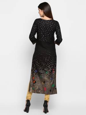 Black printed rayon ethnic-kurtis 2