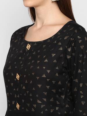 Black printed rayon ethnic-kurtis 5