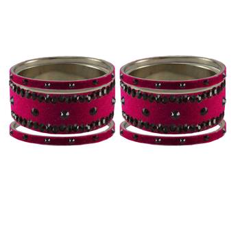 Rani Stone Stud Brass Bangle 2