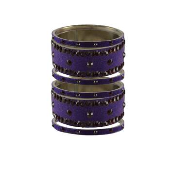 Jamani Stone Stud Brass Bangle 1