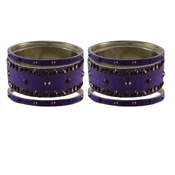 Jamani Stone Stud Brass Bangle 2
