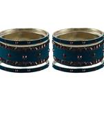 Voilet Stone Stud Brass Bangle