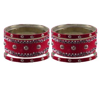 Rani Stone Stud Brass Bangle 2