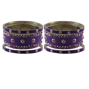 Jamani Stone Stud Brass Bangle 2