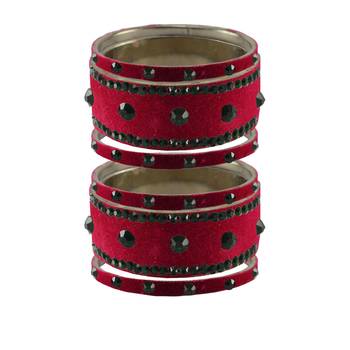 Rani Stone Stud Brass Bangle 1