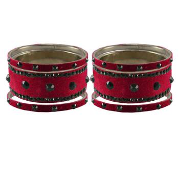 Rani Stone Stud Brass Bangle 2