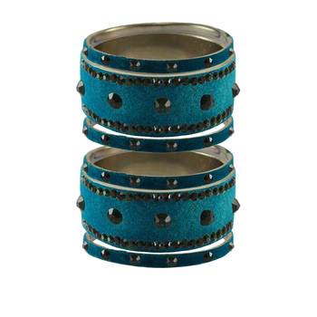 Firozi Stone Stud Brass Bangle 1