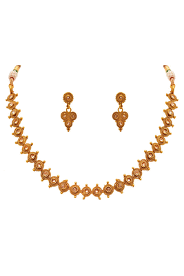 Gold diamond necklace-sets 1