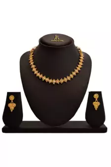 Gold diamond necklace-sets