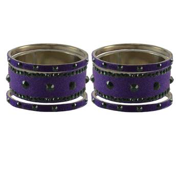 Jamani Stone Stud Brass Bangle 2