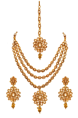 Gold diamond necklace-sets 1