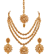 Gold diamond necklace-sets