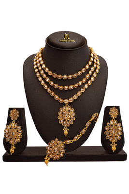 Gold diamond necklace-sets 2