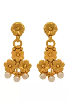 Gold pearl necklace-sets