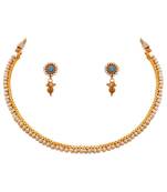 Gold pearl necklace-sets