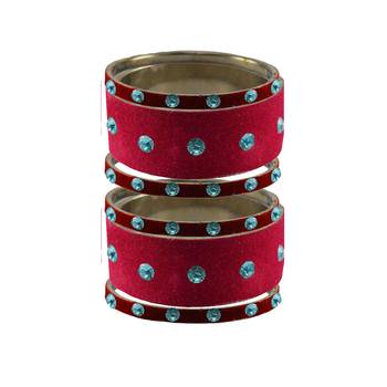 Rani Stone Stud Brass Bangle 1