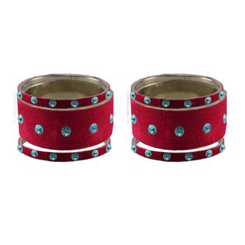 Rani Stone Stud Brass Bangle 2