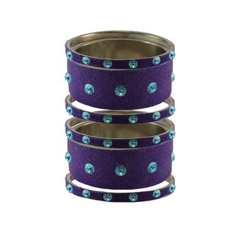 Jamani Stone Stud Brass Bangle 1