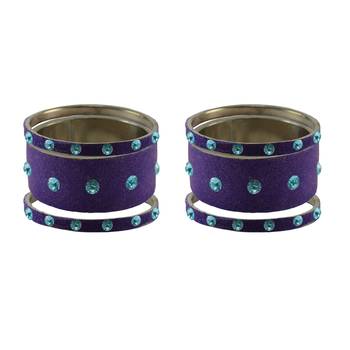 Jamani Stone Stud Brass Bangle 2