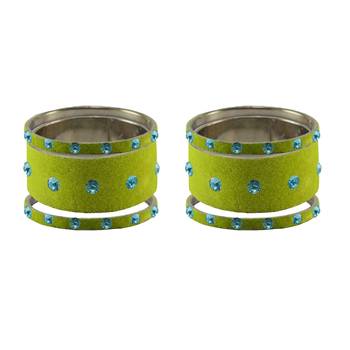 Parrot  Stone Stud Brass Bangle 2