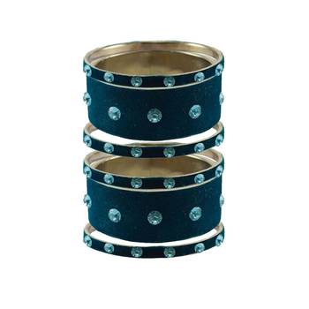 Voilet Stone Stud Brass Bangle 1