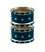 Voilet Stone Stud Brass Bangle