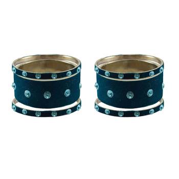 Voilet Stone Stud Brass Bangle 2