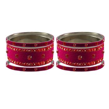 Rani Stone Stud Brass Bangle 2