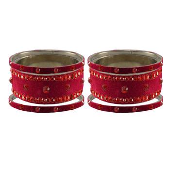 Rani Stone Stud Brass Bangle 2