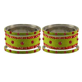 Parrot  Stone Stud Brass Bangle 2