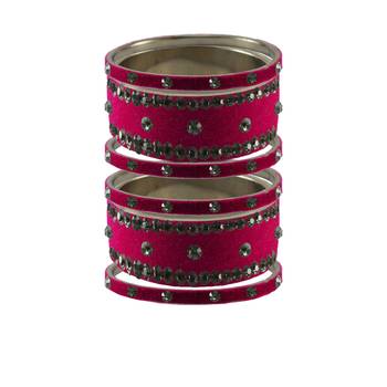 Rani Stone Stud Brass Bangle 1
