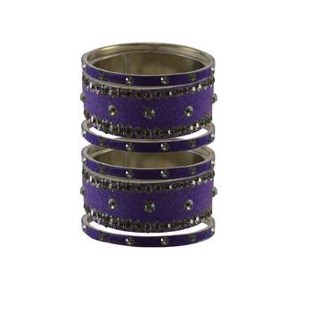 Jamani Stone Stud Brass Bangle 1