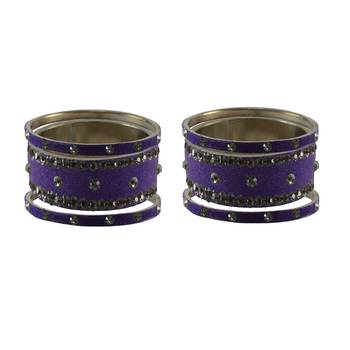 Jamani Stone Stud Brass Bangle 2