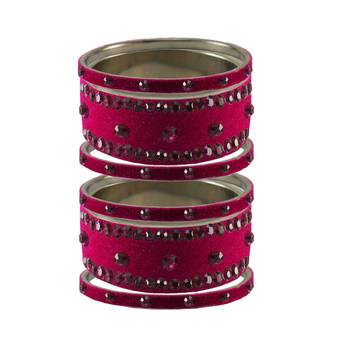Rani Stone Stud Brass Bangle 1