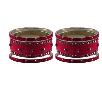 Rani Stone Stud Brass Bangle 2