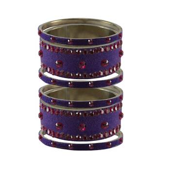 Jamani Stone Stud Brass Bangle 1