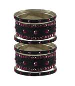 Grey Stone Stud Brass Bangle