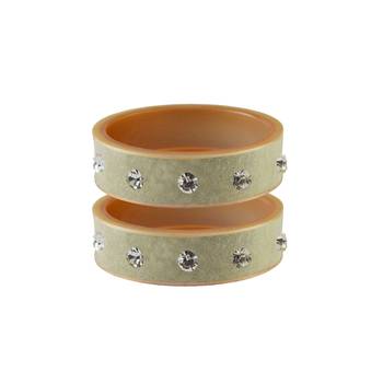 Cream Stone Stud Acrylic Bangle 1