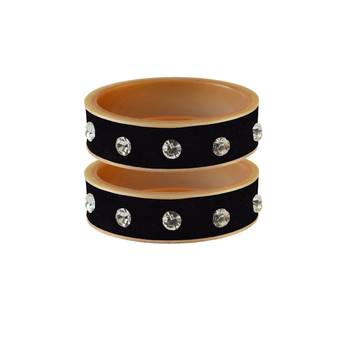 Black Stone Stud Acrylic Bangle 1