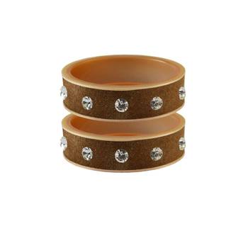 Dark Brown Stone Stud Acrylic Bangle 1